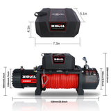 ZNTS X-BULL Electric Winch 10000 LBS 12V Synthetic Rope Load Capacity Red Rope Jeep Towing Truck Off Road W121843630