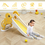 ZNTS Kid Slide for Toddler Age 1-3 Indoor Pet duck yellow Plastic Slide Outdoor Playground Climber Slide W509107483
