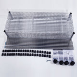ZNTS 5-Layer Chrome Plated Iron Shelf with 1.5" Nylon Wheels 165*90*35 Chrome 01238343