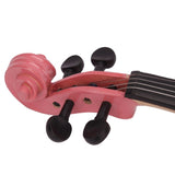 ZNTS New 1/4 Acoustic Violin Case Bow Rosin Pink 33349764