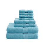 ZNTS 100% Cotton 8 Piece Antimicrobial Towel Set B03599314