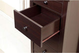 ZNTS Transitional Espresso Compact Design 5-Drawer Chest Bedroom / Small Living Space Chest of drawers B011P163369