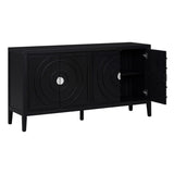 ZNTS TREXM Retro Sideboard door with Circular Groove Design Round Metal Door Handle for Entrance, Dinning WF307723AAB