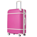 ZNTS 24 IN Luggage 1 Piece with TSA lock , Expandable Lightweight Suitcase Spinner Wheels, Vintage PP321685AAH