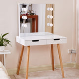ZNTS Dressing table with LED lights-White W2181P154699