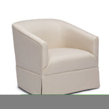 ZNTS Earl Linen Skirted Swivel Chair B05081557