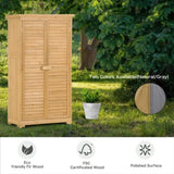 ZNTS TOPMAXen Garden Shed 3-tier Patio Storage Cabinet Outdoor Organizeren Lockers with Fir WF285327AAA