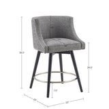 ZNTS Swivel Counter Stool B03548724