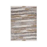 ZNTS Watercolor Abstract Stripe Woven Area Rug B03597962