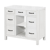 ZNTS 36''Bathroom Vanity without Sink,Modern Bathroom Storage Cabinet with 2 Drawers and 2 Cabinets,Solid WF316255AAK