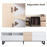 ZNTS Modern TV Stand for 80'' TV Double Storage Space, Media Console Table, Entertainment Center WF303474AAK