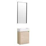 ZNTS 16 Inch Floating Bathroom Vanity With Single Sink,Soft Closing Doors, Suitable For Small W99966404