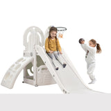 ZNTS Toddler Climber and Slide Set 4 in 1, Kids Playground Climber Freestanding Slide Playset with PP297713AAE