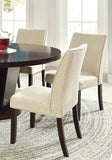 ZNTS Classic Contemporary Ivory Fabric Set of 2 Chairs Only Kitchen Dining Room Furniture Espresso Solid B01158420