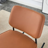 ZNTS PU material cushioned rocking unique rocking cushioned seat, brown backrest rocking W1151131364