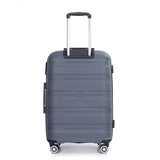 ZNTS Hardshell Suitcase Spinner Wheels PP Luggages Lightweight Durable Suitcase with TSA Lock,3-Piece W284112504