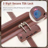ZNTS 24 IN Luggage 1 Piece with TSA lock , Expandable Lightweight Suitcase Spinner Wheels, Vintage PP321685AAK