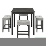ZNTS Dining Table, Bar Table and Chairs Set, 5 Piece Dining Table Set, Industrial Breakfast Table Set, W1781110584