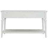 ZNTS TREXM Classic Retro Style Console Table with Three Top Drawers and Open Style Bottom Shelf, Easy WF199599AAK