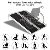 ZNTS 3FT Two-section Non-Skid Folding Lightweight Aluminum Alloy Wheelchair Scooter Mobility Ramps 96882424