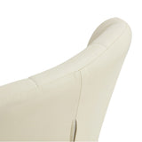 ZNTS Milk white 360&deg; Swivel Makeup Home Office Chair, PU Vanity Chair, Nail for Women, queen fancy W2118P143546