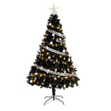 ZNTS 6ft 1600 Branches PVC Christmas Tree Black--Substitution code:	36564136 36103484
