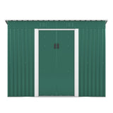 ZNTS 4.2 x 9.1 Ft Outdoor Storage Shed, Metal Tool Shed with Lockable Doors Vents, Utility Garden Shed W2181P156874