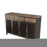 ZNTS 48" Wide 4 Doors Modern Sideboard with 3 Top Drawers, Freestanding Sideboard Storage Cabinet W75741394