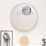 ZNTS 20" Wall Circle Mirror Bathroom, Matte Gold Round Mirror Wall, 20 inch Hanging Round Mirror 51845864