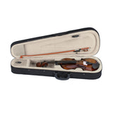 ZNTS New 1/4 Acoustic Violin Case Bow Rosin Natural 26585727