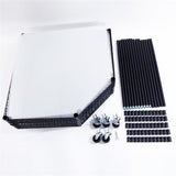 ZNTS 6-Layer Plastic Coated Polygonal Corner Shelf with 2" PP Wheels 680*680*1800 Black 87893174