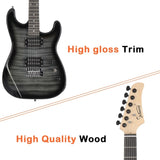 ZNTS GST Stylish H-H Pickup Tiger Stripe Electric Guitar Kit with 20W AMP 32795823