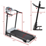 ZNTS Multifunctional LCD Screen Foldable Treadmill - gray W2181P154823