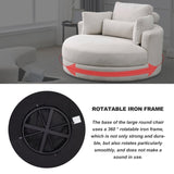 ZNTS [Video] Welike Swivel Accent Barrel Modern Sofa Lounge Club Big Round Chair with Storage Ottoman W83469808