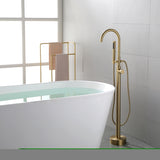 ZNTS Single Handle Floor Mounted Clawfoot Tub Faucet NK0865