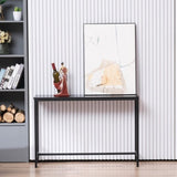ZNTS Industrial Style Porch Table Single Layer Black Oak Triamine Board [105 * 30 * 71cm] 15029438