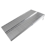 ZNTS 5ft Two-section Wheelchair Ramps Silver 85085481