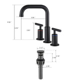 ZNTS 8 Inch Widespread Bathroom Sink Faucet with Pop-Up Drain W121783659