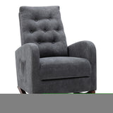 ZNTS Baby Room High Rocking Chair Nursery Chair , Comfortable Rocker Fabric Padded Seat ,Modern High WF301229AAE