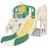 ZNTS Kids Slide Playset Structure, Freestanding Castle Climbing Crawling Playhouse with Slide, Arch PP300683AAL