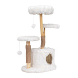 ZNTS Modern Cat Tree, Natural Branch Cat Tower, Luxury Cat Condo, Indoor Cat Furniture, Kitten Cat Gift, W104170616