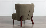 ZNTS Accent Chair, Upholstered Armless Chair Lambskin Sherpa Single Sofa Chair with Wooden Legs, Modern WF316705AAG