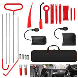 ZNTS Stainless steel long distance hook tool Automotive emergency door opening tool set Oval handle Red 20006513