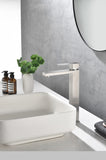 ZNTS Waterfall Spout Bathroom Faucet,Single Handle Bathroom Vanity Sink Faucet white W92867777