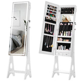 ZNTS Fashion Simple Jewelry Storage Mirror Cabinet With LED Lights,For Living Room Or Bedroom W40718044