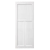 ZNTS CRAZY ELF 28" x 80" "T" Style Real Primed Door Slab, DIY Panel Door, Modern Interior Barn Door, W936104305