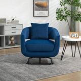 ZNTS House hold Upholstered Tufted Living Room Chair Textured velvet Fabric Accent Chair with Metal Stand W1588127228