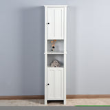 ZNTS Bathroom Floor Storage Cabinet with 2 Doors Living Room Wooden Cabinet with 6 Shelves 15.75 11.81 W40935721