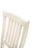 ZNTS White Classic 2pcs Dining Chairs Set Rubberwood Beige Fabric Cushion Seats Slats Backs Dining Room B011120833