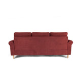 ZNTS Velvet Reversible Sectional Sofa in Paprika Red B01682327
